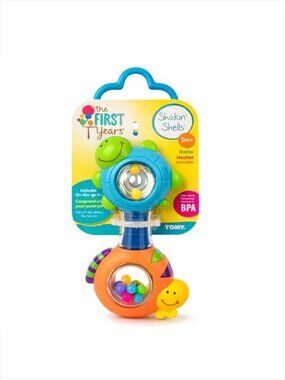 First Years Shakin‘ Shells Rattles Baby Toy - Blue For 3M+ New Sealed